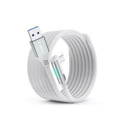 ZyberVR USB-A-zu-USB-C-Verbindungskabel 16 Fuß/5 m mit LED-Anzeige