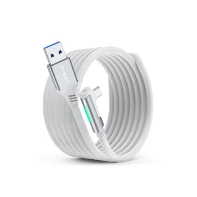 ZyberVR USB-A-zu-USB-C-Verbindungskabel 16 Fuß/5 m mit LED-Anzeige